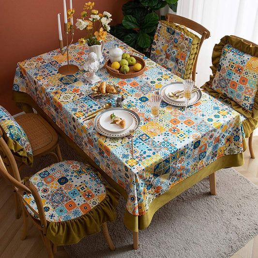 Morocco Colorful Plaid Tablecloth Table Cover