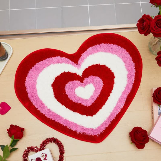 Valentine's Day Heart Shape Bath Mat