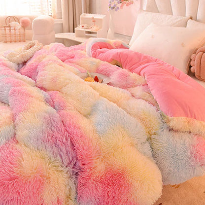 Luxurious Tie-dye Thick Fluffy Blanket