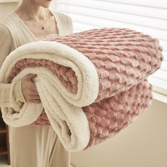 Thick Flannel Duvet Cover Throw Blanket