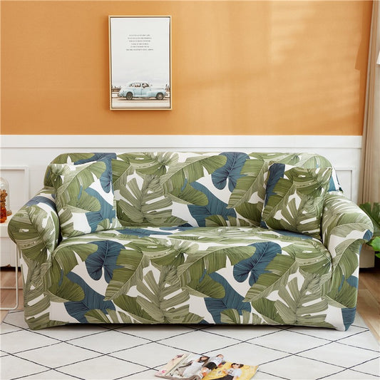 Palm Pattern Elastic Stretchable Sofa Cover