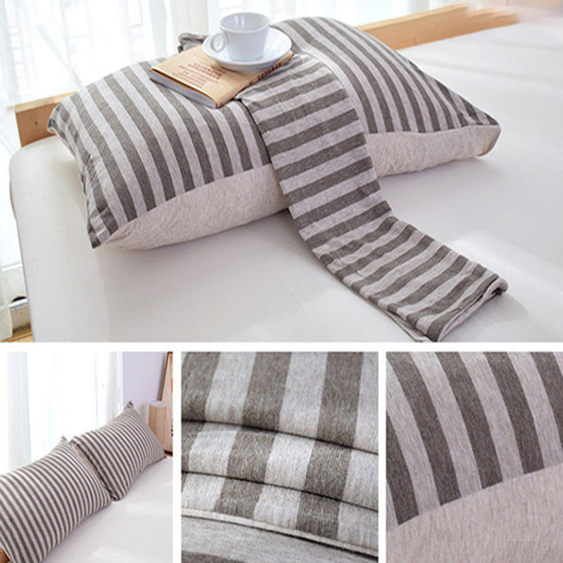 Mixed Color Stripe Cotton Pillowcase (2PCS)