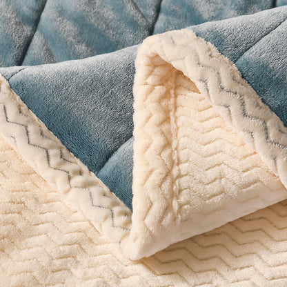 Stripe Warm Double-sided Velvet Blanket