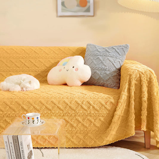 Argyle Pattern Soft Warm Sofa Protector