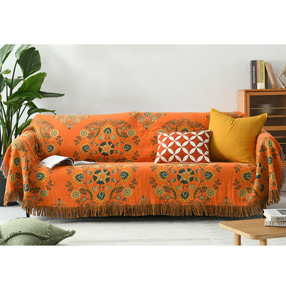 Ownkoti Vintage Throw Blanket Flower Sofa Cover