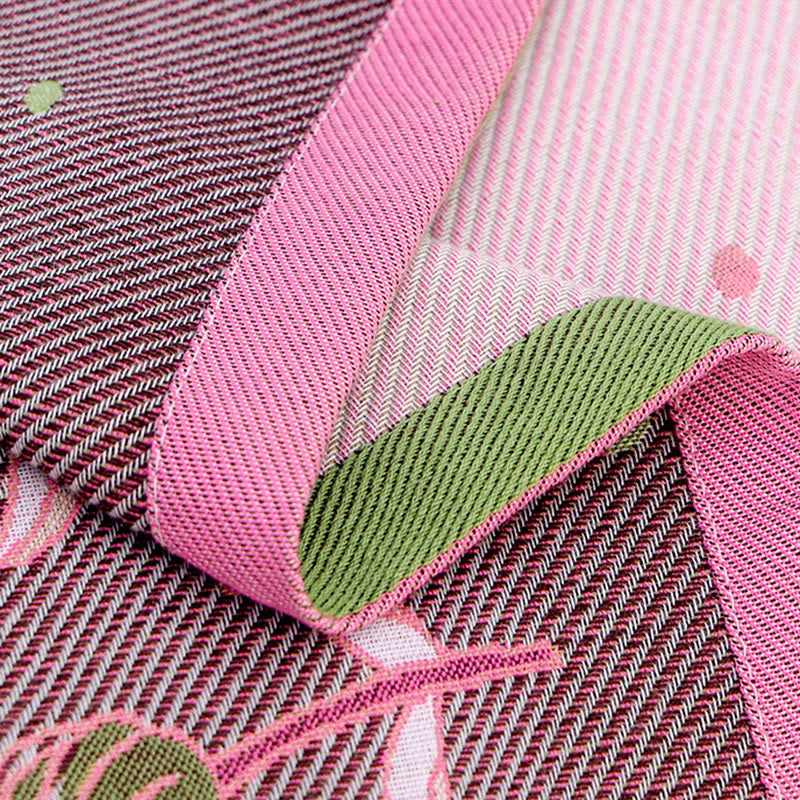 Pink Flower Pure Cotton Pillow Towel (2PCS)