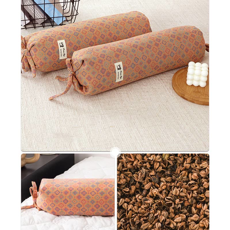 Colorful Flower Buckwheat Pillow with Pillowcase (1 PCS)