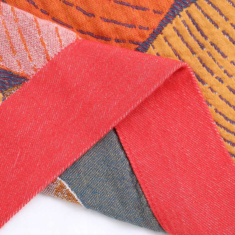 Colorful Persimmon Cotton Gauze Reversible Quilt Quilts Ownkoti 8