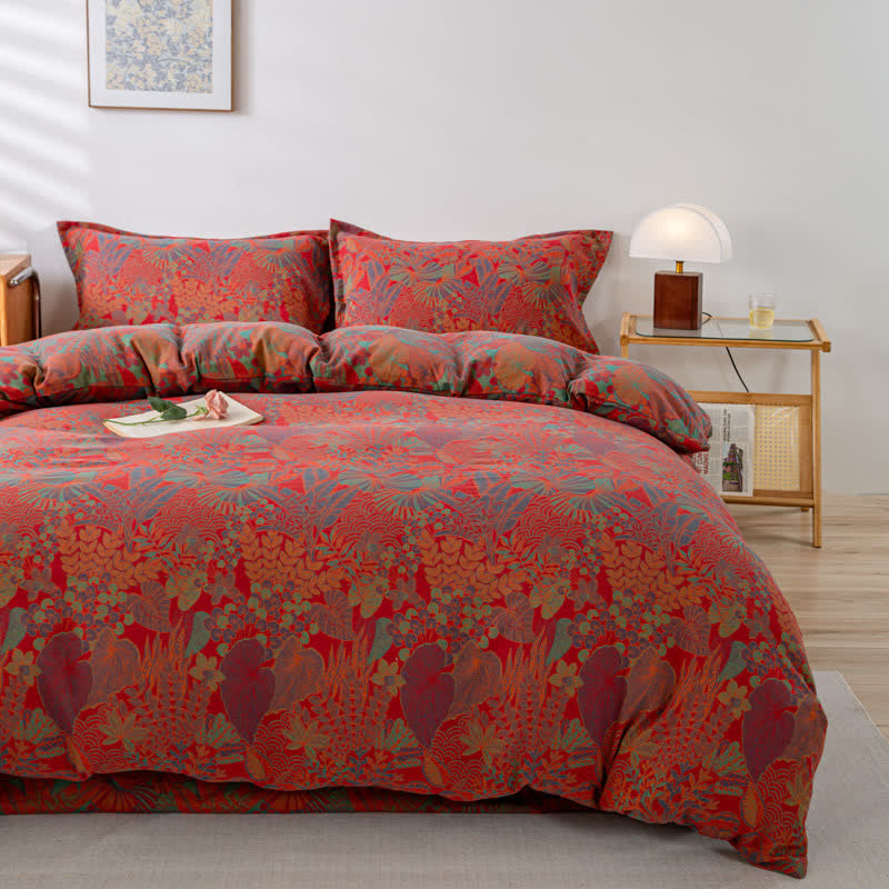 Rainforest Style Duvet Cover Bedsheet & Pillowcases (4PCS) Bedding Set Ownkoti 2