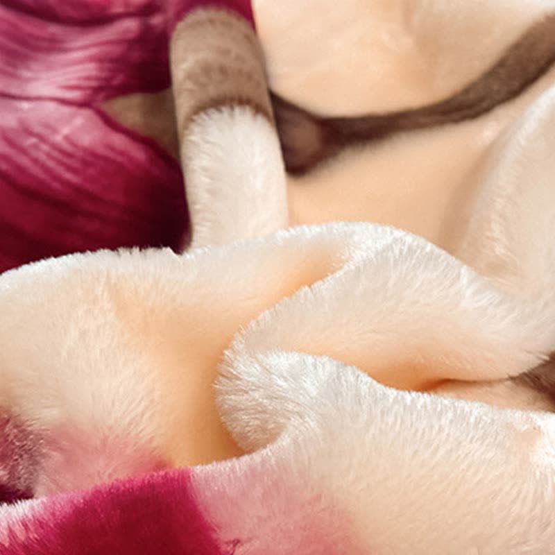 Luxurious Rose Soft Thick Throw Blanket