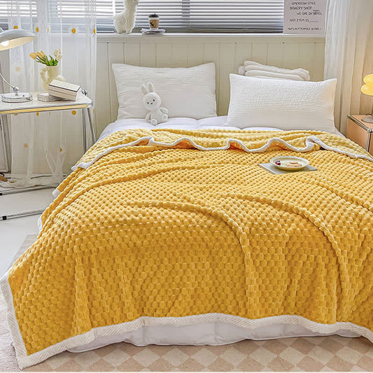 Stylish Macaron Color Soft Decorative Blanket