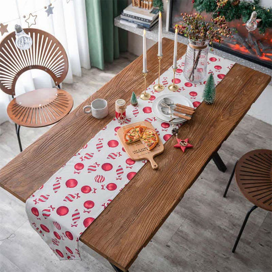 Ownkoti Red Candy Table Runner Table Decoration