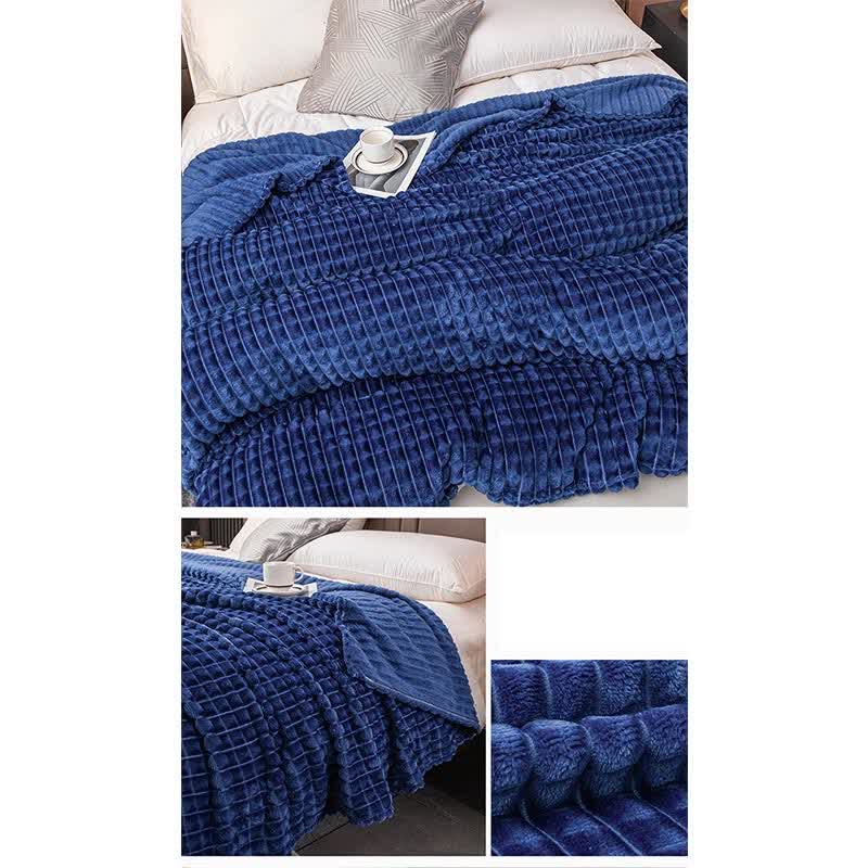 Solid Color Grid Soft Throw Blanket Blankets Ownkoti 6