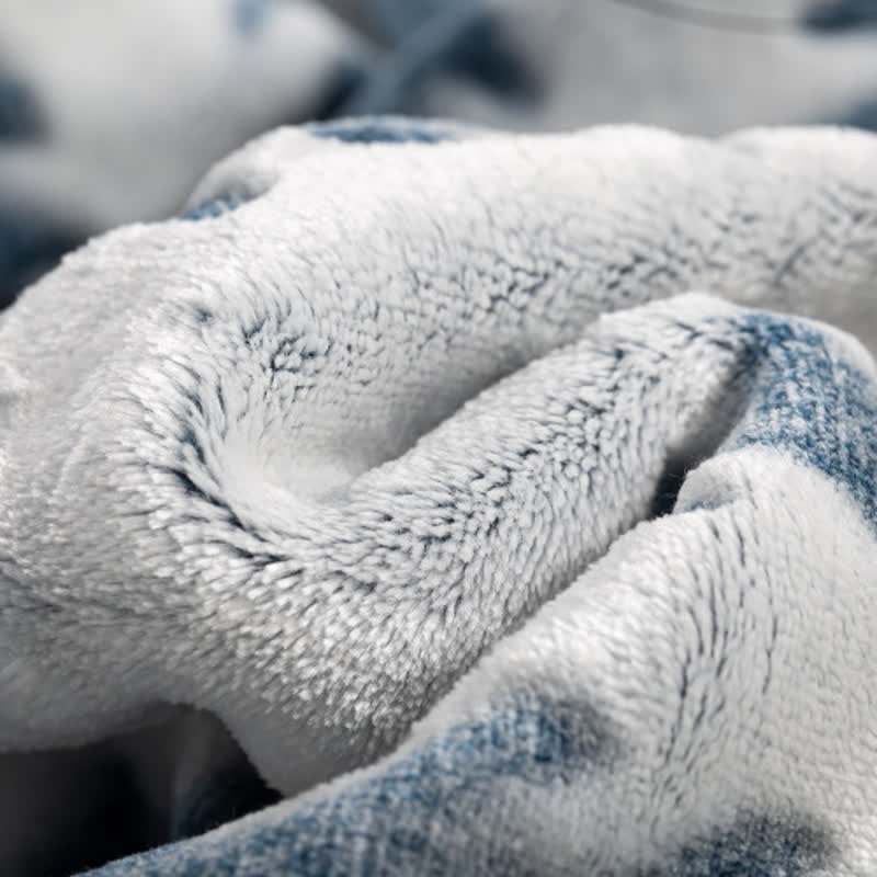 Art Print Soft Reversible Fluffy Throw Blanket