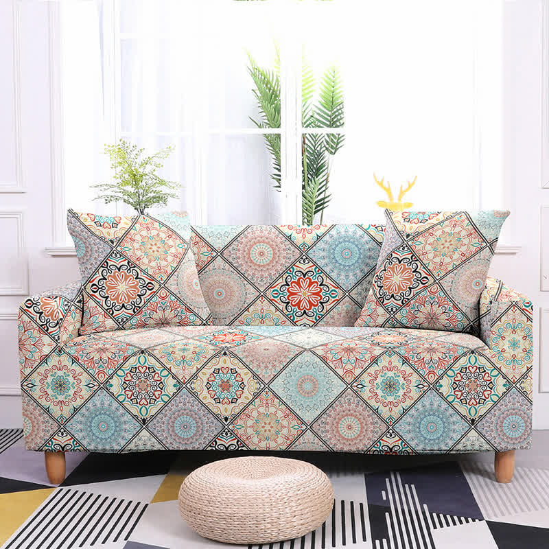 Plaid Pattern Elastic Stretchable Sofa Slipcover