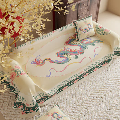Cute Dragon Print Decorative Sofa Protector