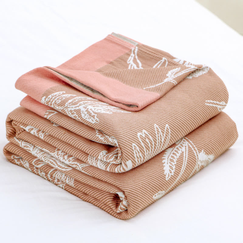 Leaf Flower Soft Cotton Reversible Quilt Quilts Ownkoti 10