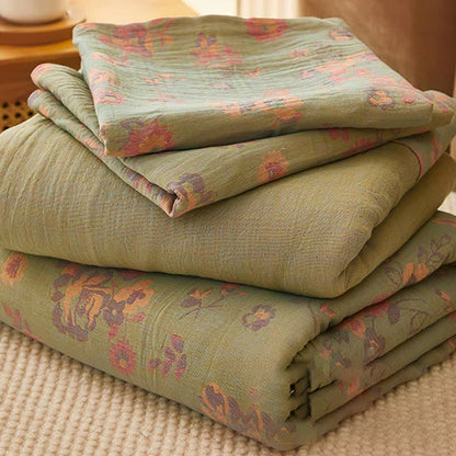 Flower Cotton Duvet Cover Bedsheet & Pillowcases (4PCS) Bedding Set Ownkoti 3