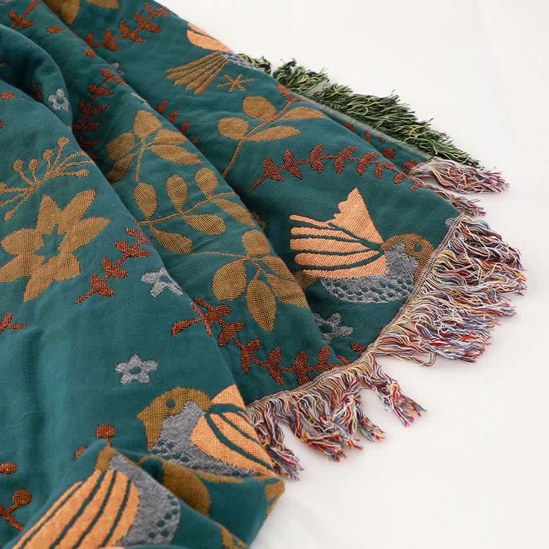 Ownkoti Boho Breathable Flower Bird Reversible Quilt Quilts Ownkoti 4