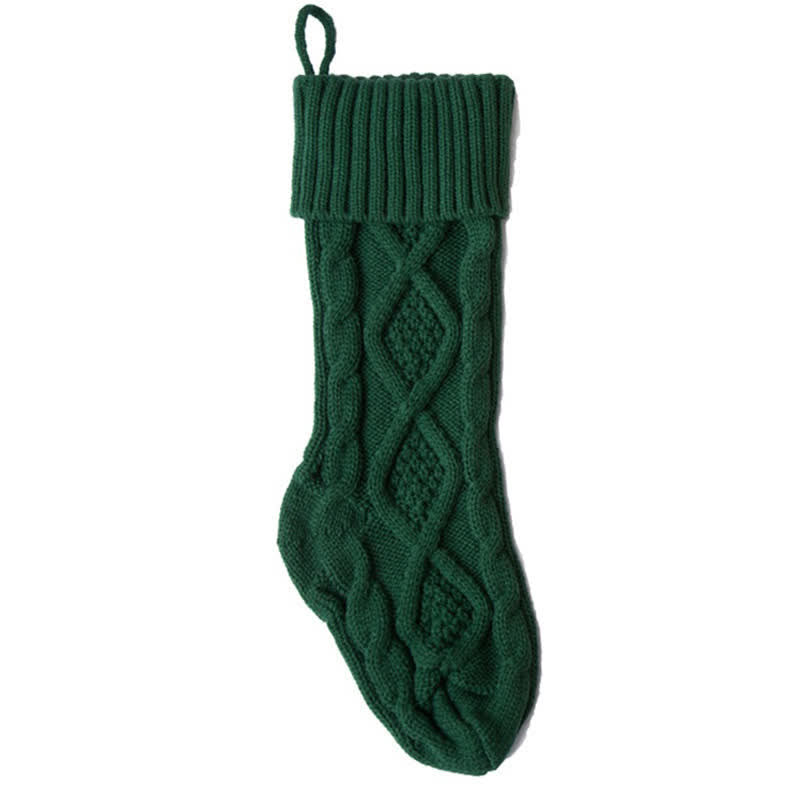 Cute Christams Knitted Argyle Candy Sock