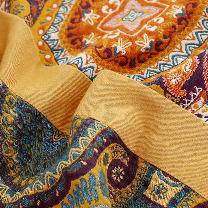Boho Cotton Orange Reversible Sofa Blanket Blankets Ownkoti 5