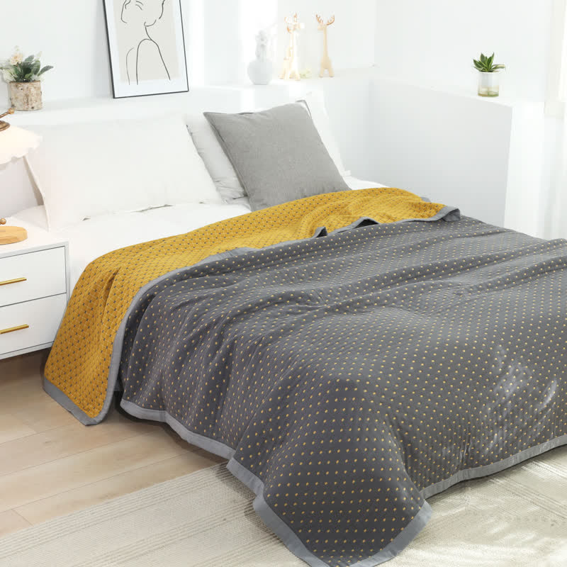 Grid Soft Pure Cotton Reversible Quilt Quilts Ownkoti 5