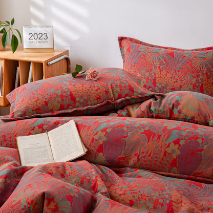 Rainforest Style Duvet Cover Bedsheet & Pillowcases (4PCS) Bedding Set Ownkoti 5