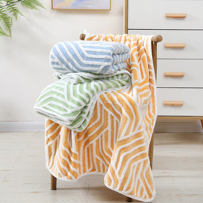 Striped Texture Absorbent Soft Towel