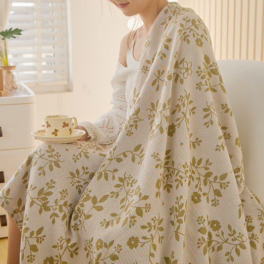 Elegance Floral Pure Cotton Towel Quilt