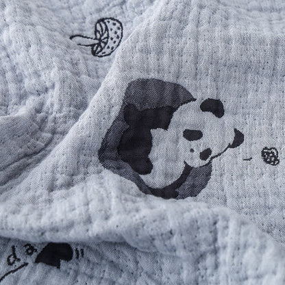 Cute Panda Cotton Gauze Sofa Cover