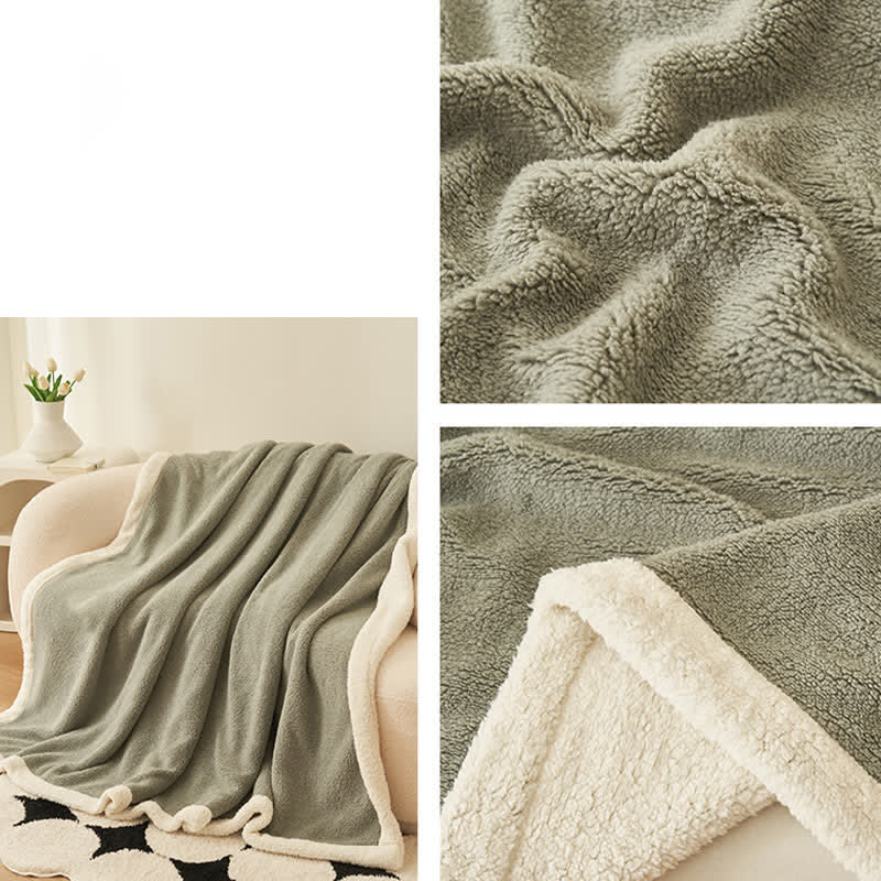 Thick Warm Coral Fleece Throw Blanket
