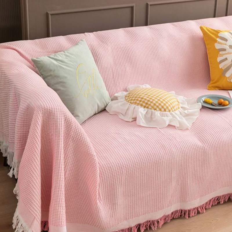 Dusky pink sofa online throw