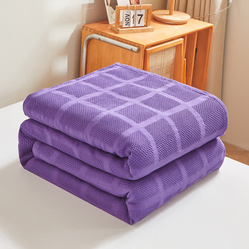 Solid Color Honeycomb Cotton Towel Quilt