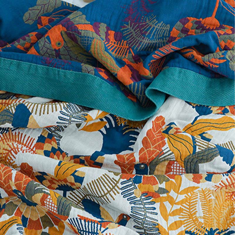 Ownkoti Soft Bird & Flower Cotton Reversible Quilt Quilts Ownkoti 11