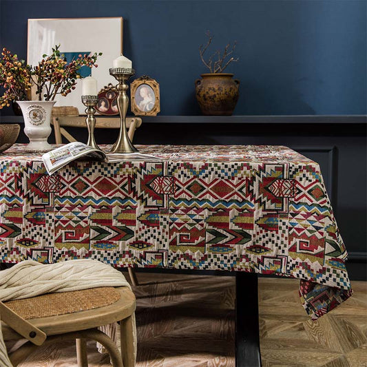 Multicolor Pattern Countryside Style Tablecloth