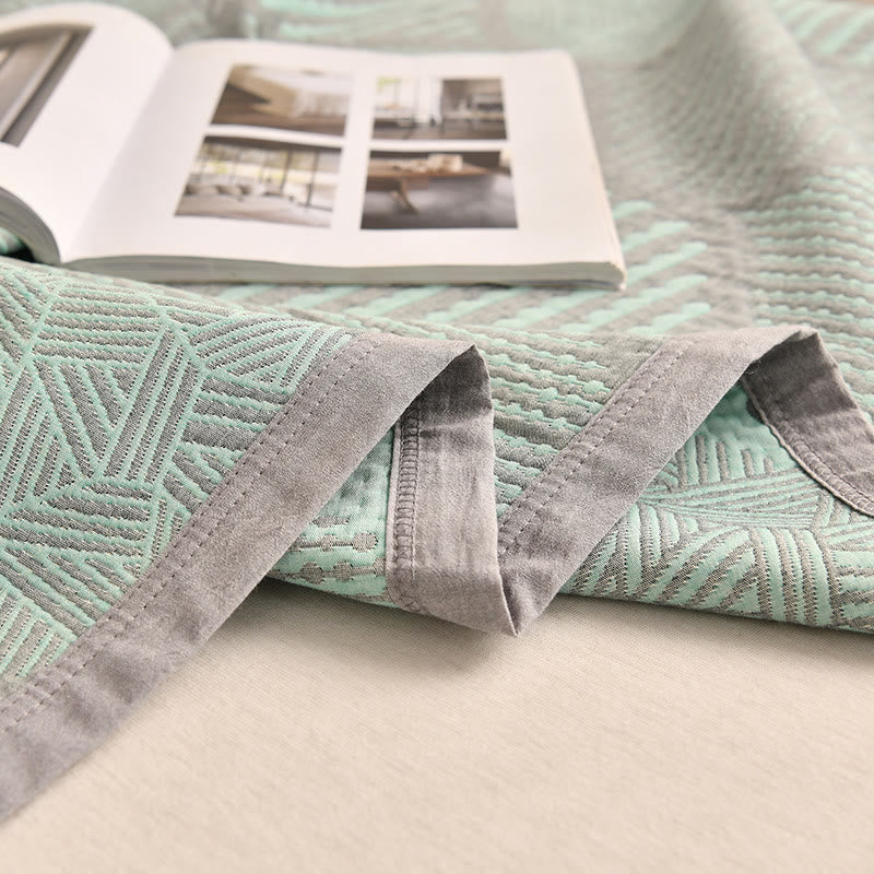 Ownkoti Irregular Stripe Pattern Cotton Gauze Quilt