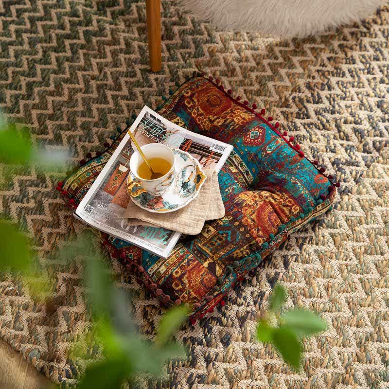 Bohemian Style Chair Pad Floor Pillows – ownkoti