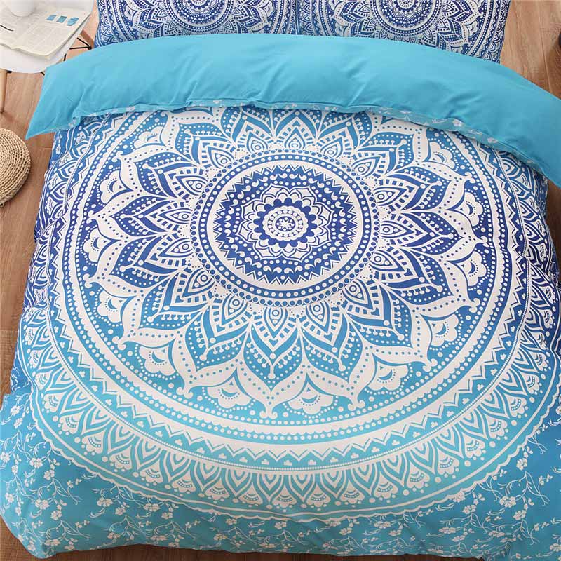 Sky Blue Duvet Cover with Pillowcase