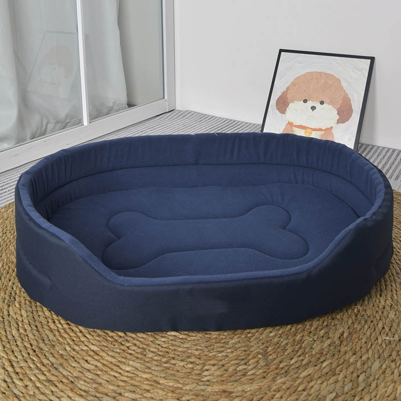 Solid Color Comfy Rectangle Pet Bed