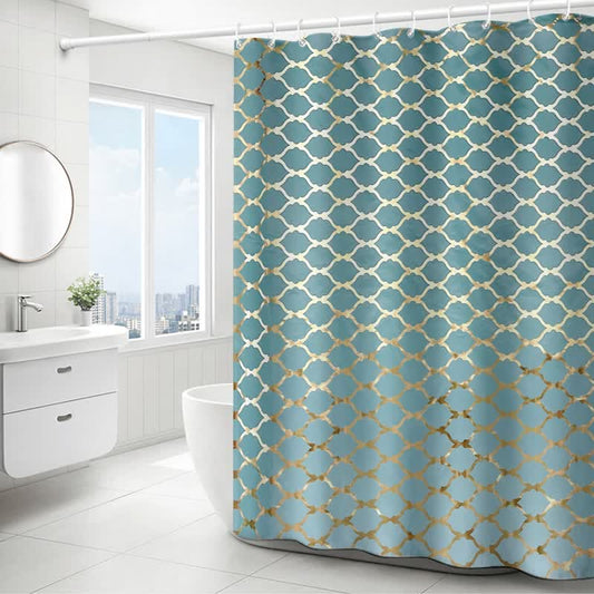 Fish Scale Pattern Decorative Shower Curtain