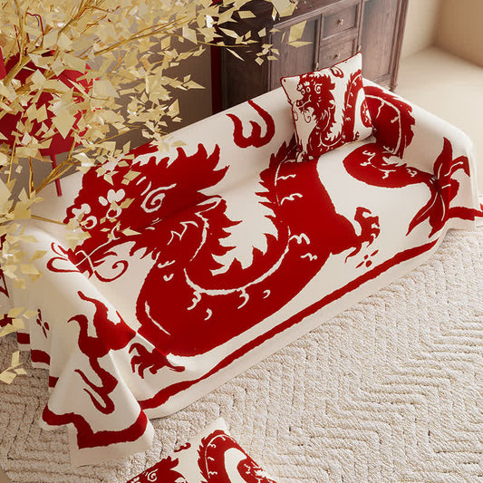 New Year Dragon Decorative Sofa Protector