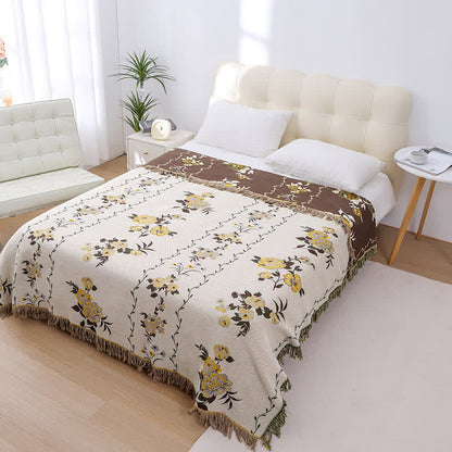 Cotton Gauze Floral Functional Blanket