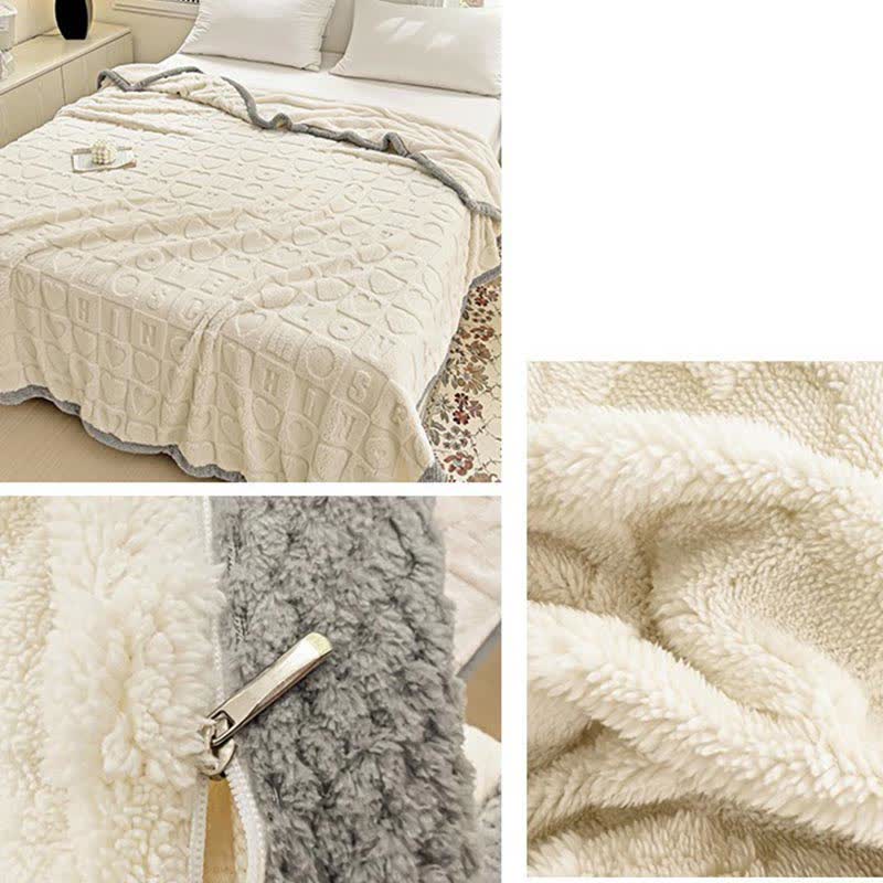 Simple Jacquard Love Soft Throw Blanket Blankets Ownkoti 9