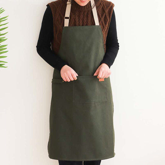 Ownkoti Simple Adjustable Canvas Apron with Pocket