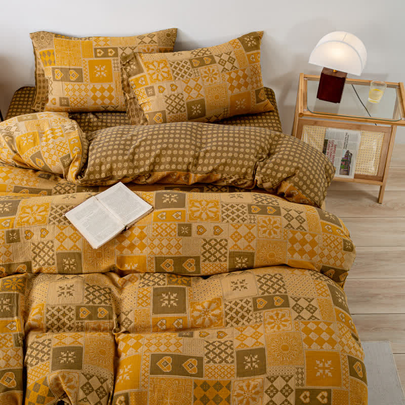 Artistic Duvet Cover Bedsheet & Pillowcases (4PCS) Bedding Set Ownkoti 3