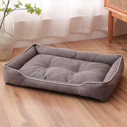 Simple Soft Fluffy Rectangle Pet Bed