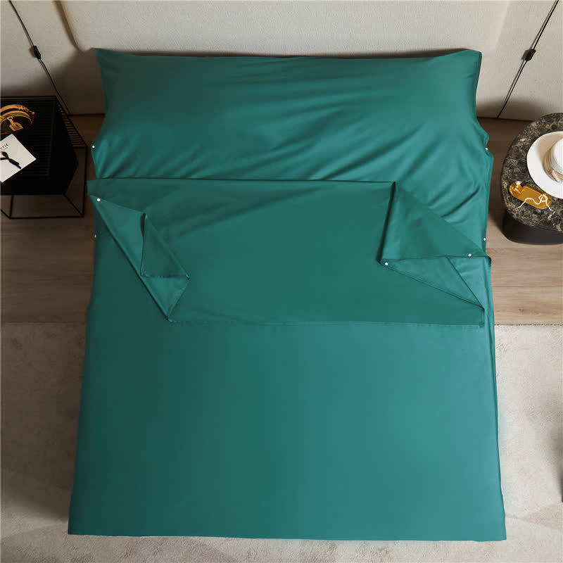 Simple Pure Cotton Breathable Sleeping Bag Sleeping Bag Ownkoti Dark Green XL