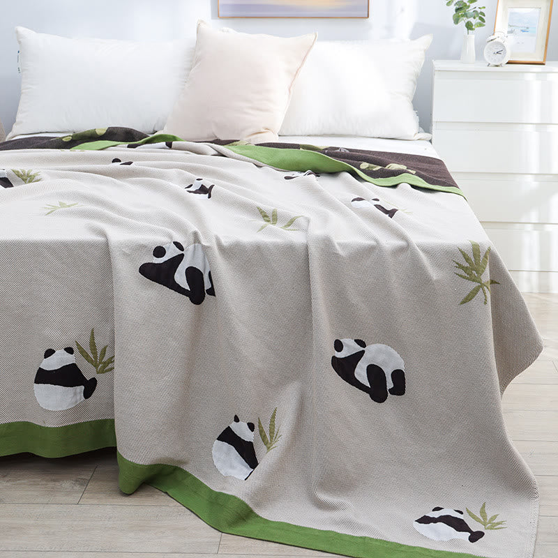 Modern Panda Five Layer Reversible Quilt