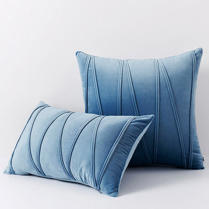 Stripe Pattern Soft Velvet Decorative Pillowcase