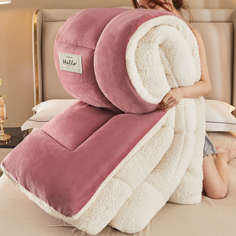 Solid Color Thick Warm Fluffy Blanket ownkoti